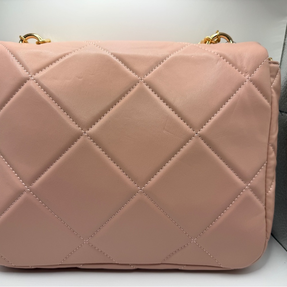NWT Badgley Mischka Quilted Crossbody - Blush - Picture 6 of 10